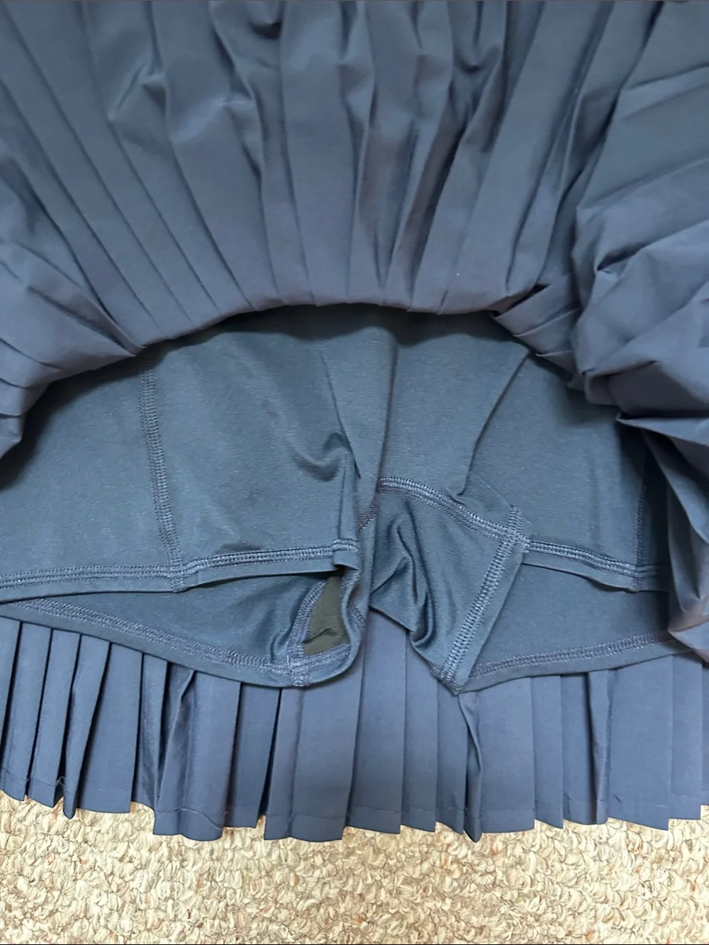 ALO Pleated Navy Women's Skirt - Classic A-Line Style--PRICE FIRM